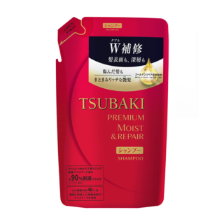 Tsubaki premium moist shampoo refill แชมพูสระผมสูตรเพื่อผมชุ่มชื้น แบบเติม 490ml