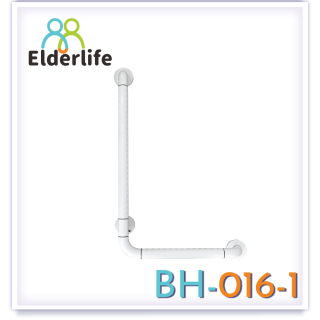 Elderlife ราวจับผู้สูงอายุ ตัว L ติดผนัง สแตนเลสหุ้มพลาสติก สีขาว รุ่น BH-016