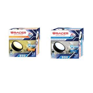 RACER โคมดาวน์ไลท์ LED DOWNLIGHT EVO TECH SURFACE 12W  6" BLACK