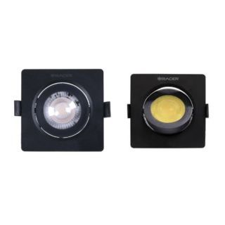 RACER โคมดาวน์ไลท์ DOWNLIGHT ADJUST BLACK 5W SQUARE (6500K,3000K)