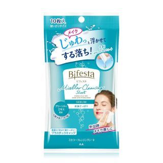 Bifesta Micellar Cleansing Sheet Sebum แผ่นเช็ดเครื่องสำอางค์และทำความสะอาดผิว 10pcs.