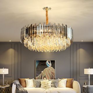 [Pre-Order] Home Studio  Luxury Chandelier VI โคมไฟแต่งบ้านติดเพดาน คริสตัลสีดำ