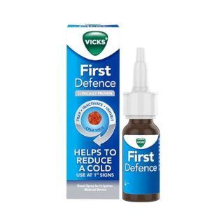 Vicks First Defence Nasal Spray วิคส์ สเปรย์พ่นจมูก แก้หวัด ฆ่าไวรัสในโพรงจมูก 15 มล. 1 ขวด