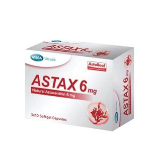 Mega We Care Astax (Astaxanthin) ลดริ้วรอย ต้านอนุมุลอิสระ 30 แคปซูล 1 กล่อง