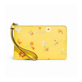 กระเป๋าสตางค์คล้องมือ COACH C8701 CORNER ZIP WRISTLET WITH MYSTICAL FLORAL PRINT (SVYEO)