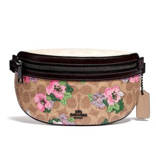 กระเป๋าคาดอก COACH 89300 Bethany Belt Bag In Signature Canvas With Blossom Print (V5PTQ)