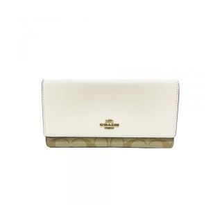 กระเป๋าสตางค์ COACH C5966 SLIM TRIFOLD WALLET IN SIGNATURE CANVAS (IMDQC)