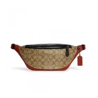 กระเป๋าคาดอก COACH C8386 WARREN BELT BAG IN COLORBLOCK SIGNATURE CANVAS (QBTUI)