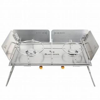 เตาแก๊ส 2 หัว Blackdeer Stainless Stove-Silver