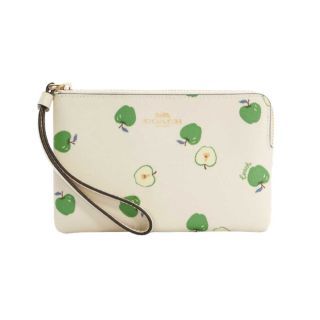 กระเป๋าคล้องมือ COACH 6978 CORNER ZIP WRISTLET WITH APPLE PRINT (IMCAH)