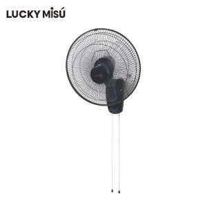 LUCKY MISU ลัคกี้มิตซู พัดลมติดผนัง 16 นิ้ว 2IN1 (สีดำ) LM969 เปิด-ปิด-ปรับความเย็นด้วยเชือกและสวิตซ์หมุน