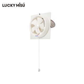 LUCKY MISU ลัคกี้มิตซู พัดลมระบายอากาศ รุ่นติดกระจก 6 นิ้ว (สีขาว) LM2