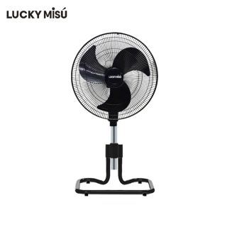 LUCKY MISU ลัคกี้มิตซู พัดลมขากบ 18 นิ้ว รุ่นประหยัดไฟ สไลด์ 89-103cm (สีดำ) PM188