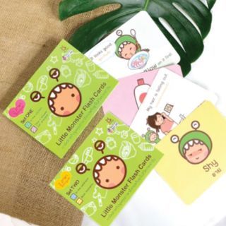 เซ็ตฝึกภาษาอังกฤษ Little Monster | Flash Card สำหรับเด็ก | บัตรคำศัพท์ | การ์ดคำศัพท์ | หนังสือเด็ก (Flash Cards 1+2)