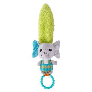 Sozzy Stuffed Animal With Tail Plush Toy Biting rubber Ringing bell with sound Toddler toys