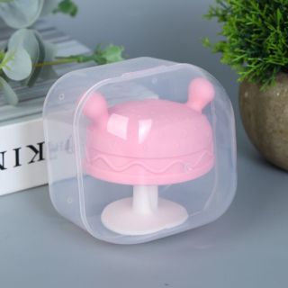 P&M Hamburger biter with storage box silicone baby bite Food Grade *Free Drop Bite Strap