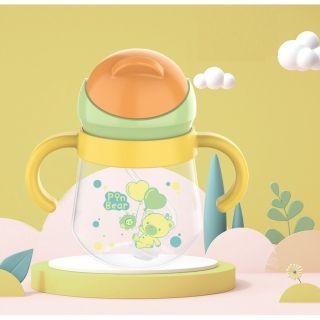 P&M BIBOO Learning Cup, Learning to Drink Glass, Learning to Drink Bottle with Lid and Food Grade Silicone Tube