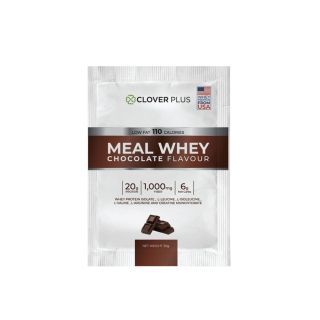 Clover Plus Meal Whey Chocolate เวย์โปรตีน รสช็อคโกแลต สามารถดื่มทดแทนมื้ออาหาร เพื่อควบคุมน้ำหนัก 30 g. (1 ซอง)