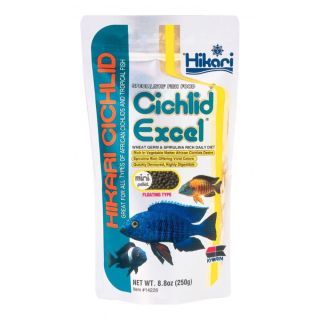 Hikari Cichlid Excel Floating ฮิคาริอาหารปลาหมอสีมาลาวี ชนิดลอยน้ำ สูตรเร่งสี