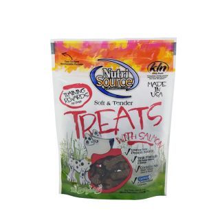 Nutri Source Treats With Salmon ขนมสำหรับฝึกสุนัข สูตรแซลมอน แบบเนื้อนุ่ม