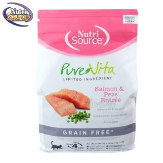 Purevita Salmon&Peas Grain Free อาหารแมวโตและ ลูกแมวเกรดโฮลิสติก สูตรปลาแซลมอนและถั่ว