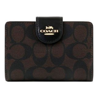 กระเป๋าสตางค์ COACH C0082 MEDIUM CORNER ZIP WALLET IN SIGNATURE CANVAS IMAA8