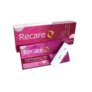 Recare แพ็คคู่ แบบตลับ ชุดตรวจครรภ์ แม่นยำ100%