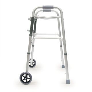 ที่หัดเดิน แบบมีล้อ พับได้ Aluminum Foldable Walker with Wheels