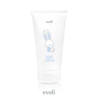 Evoli Baby Soft Cream ครีมบำรุงผิวหน้าและกาย เพื่อผิวนุ่ม ไม่เหนียวเหนอะหนะ ช่วยให้ผิวตัวเล็กนุ่มชุ่มชื่น ขนาด 150Ml