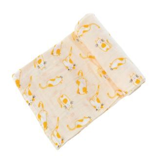 ผ้าอ้อม พรีเมี่ยมเกรด [ไซส์60x60Cm] Saker Bamboo70%+COTTON30%  Yellow Cat