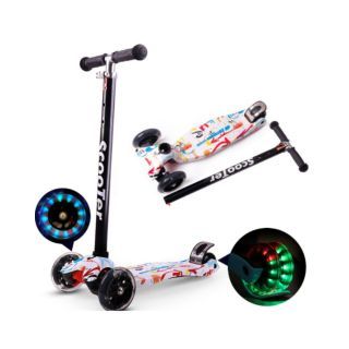 Graffiti Surfing Scooter สกู๊ดเตอร์ แผ่นยางหุ้มลื่น สามารถปรับระดับได้ รับน้ำหนักได้สูงสุด 50 กิโลกรัม