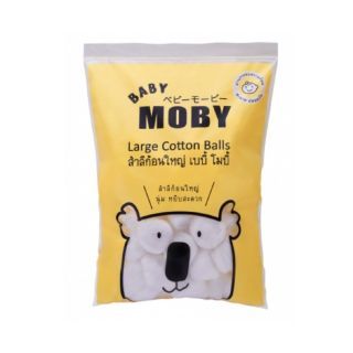 MOBY Large Cotton Balls by Baby Moby Cotton สำลีก้อนใหญ่กว่าไซต์ปกติ 3 เท่า หนานุ่ม ซึมซับน้ำได้ดี ไร้สารเรืองแสง