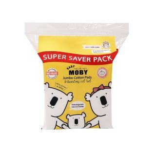 Moby ใหม่ ! สำลีแผ่นใหญ่ 3″X4″ Super Saver Pack 170 กรัม แพ็ค 6 ห่อ