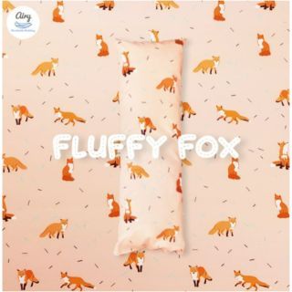 Airy หมอนข้างดันหลัง ปลอกผ้าคอตตอน 100% ถอดซักได้Size S ขนาด 12X42X8 ซม. Fluffy Fox