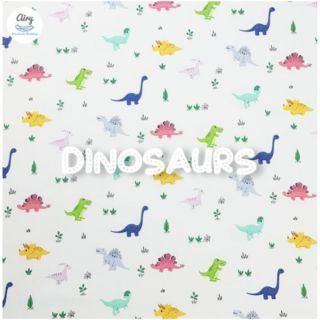 Airy Breathable Matress Sheet (Size S-65) ผ้าปูเบาะนอนหายใจผ่านได้ สำหรับเบาะขนาด 65X95X5 ซม. Dinosaurs