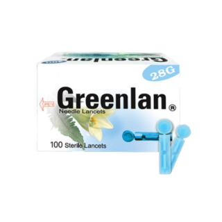 Greenlan Needle Lancets เข็มเจาะเลือด ขนาด 28G 100 ชิ้น สำหรับ OK Meter