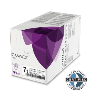 Gammex Latex Surgical Glove No Powder5.5 ถุงมือปราศจากเชื้อ ชนิดไม่มีแป้ง เหมาะสำหรับผู้แพ้แป้ง