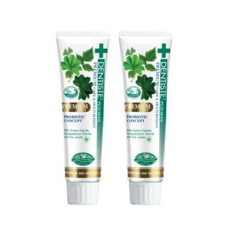 Dentiste' Premium Care Toothpaste Tube ยาสีฟันสูตรพรีเมี่ยมแคร์ ปรับสมดุลแบคทีเรียในช่องปาก ระงับกลิ่นปากยาวนาน 12 ชั่วโมง 100 g. (แพ็ค 2)