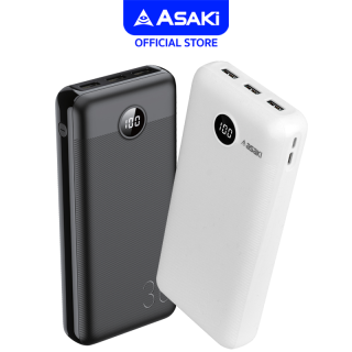 Asaki Powerbank แบตสำรอง 30,000 mAh. จ่ายกระแสไฟออก 3 ช่อง รุ่น A-B3531