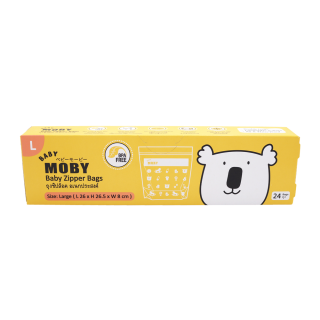 Moby Baby Zipper Bags ถุงซิปล๊อค อเนกประสงค์ Food Grade ผ่านมาตรฐาน องค์การอาหารและยาสหรัฐอเมริกา ปลอดภัยมั่นใจได้