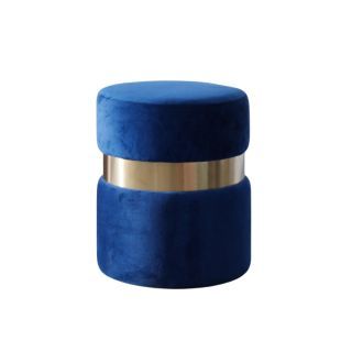 [Pre-Order]  Home Studio เก้าอี้ม้านั่งสำหรับแต่งบ้านเบาะกำมะหยี่ Golden Velvet Stool