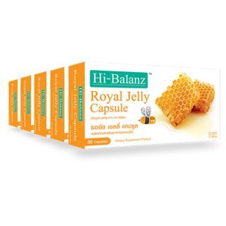 Hi-Balanz Royal Jelly Capsule รอยัล เยลลี่ แคปซูล 5 กล่อง รวม 150 แคปซูล