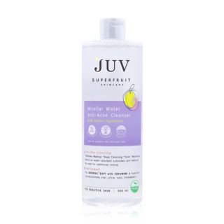 JUV Micellar Water Anti- Acne Cleanser ผลิตภัณฑ์เช็ดทำความสะอาดเครื่องสำอาง ผิวแพ้ง่าย และทุกสภาพผิว 500 ml