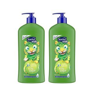 Suave kids 3in1 shampoo+conditioner+body wash silly apple 532ml แชมพู ครีมนวดผม และครีมอาบน้ำสำหรับเด็ก (1 Free 1)