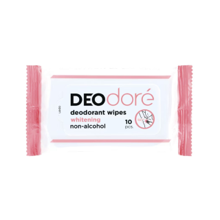 Deodore' Deodorant Wipes แผ่นเช็ดระงับกลิ่นกายใต้วงแขน 10 pcs. [Whitening]