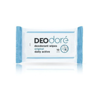 Deodore' Deodorant Wipes แผ่นเช็ดระงับกลิ่นกายใต้วงแขน 10 pcs. [Original]