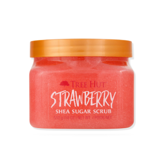 TREE HUT Strawberry Shea Sugar Scrub สครับน้ำตาล กลิ่นสตรอว์เบอร์รี 510g