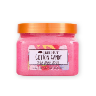 TREE HUT Cotton Candy Shea Sugar Scrub สครับน้ำตาล คอตตอน แคนดี้ 510g.