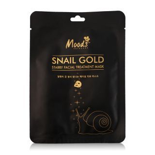 Moods Skin Care Snail Gold Starry Facial Mask แผ่นมาสก์หน้า อุดมด้วยสารสกัดจากหอยทากและทองคำ 38ml