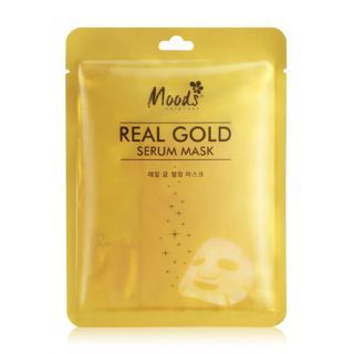 Moods Skin Care Real Gold Serum Mask แผ่นมาสก์หน้าเซรั่มทอง อุดมคุณค่าจากทองคำ 38ml